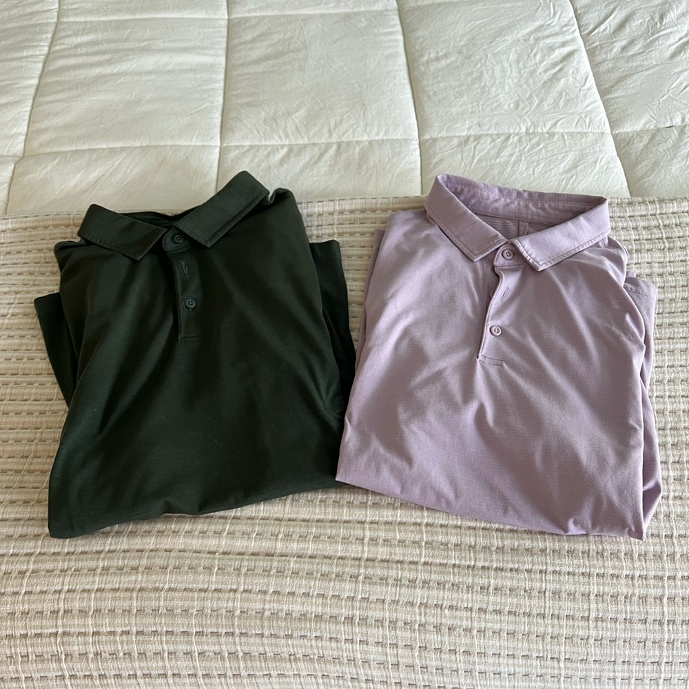 Lot of 2 Mens Lululemon Evolution Polos